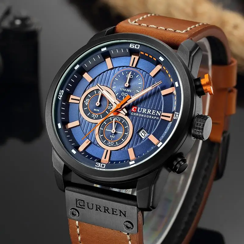 

Top Brand Luxury CURREN 8291 Fashion Leather Strap Quartz Men Watches Casual Date Business Male Wristwatches Clock Montre Homme