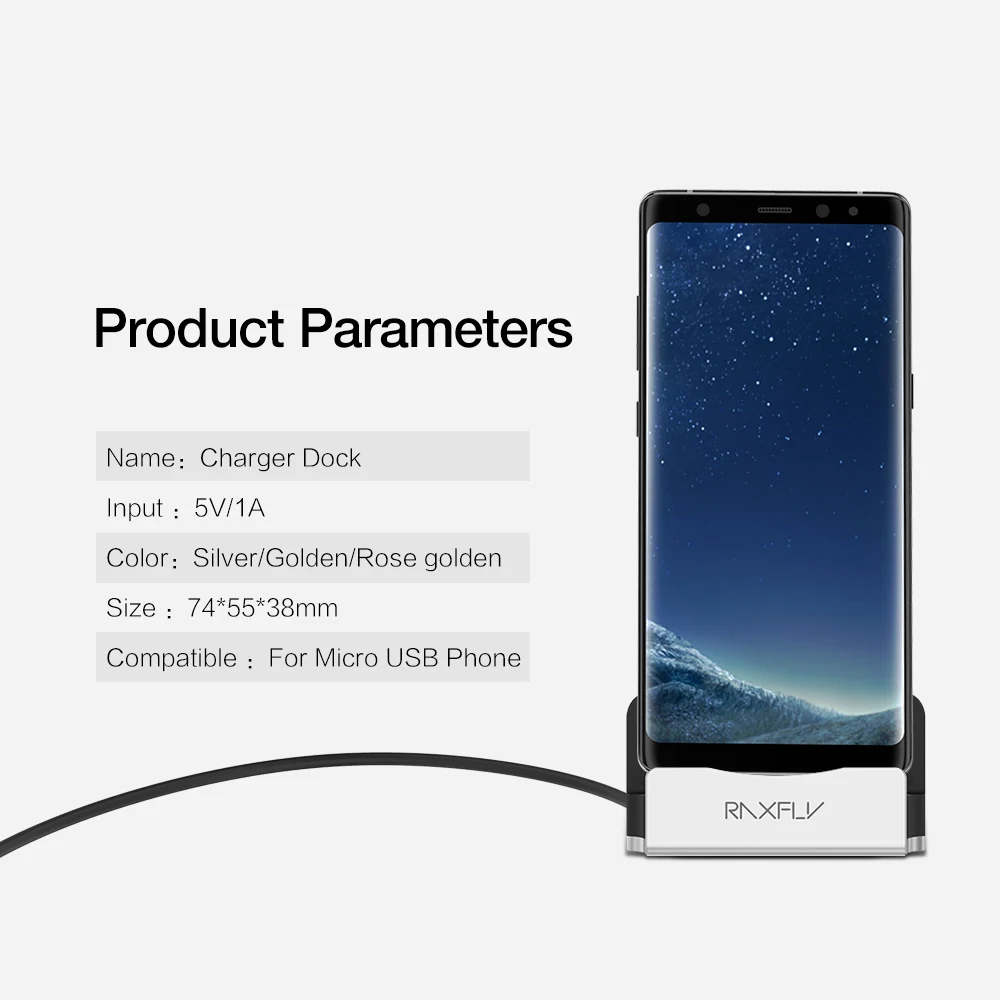 RAXFLY Micro USB зарядное устройство док станция для Samsung S7 S6 Edge Для Huawei P8 Lite Xiaomi Redmi Note 4 Pro