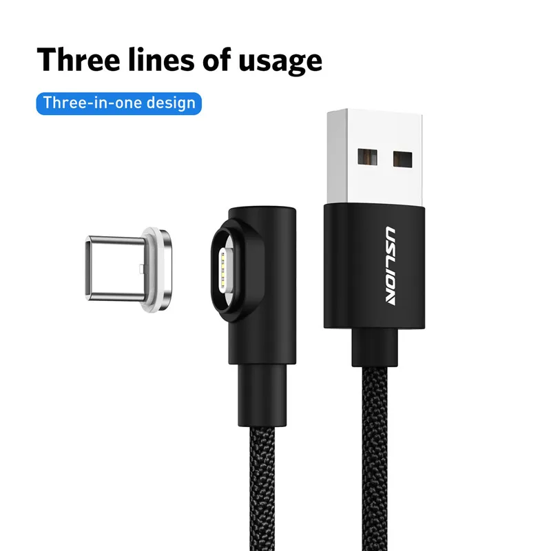  USLION 3A Magnetische Kabel usb c Micro Typ C Schnelle Lade Kabel Typ-C Magnet Ladegerät für Samsun