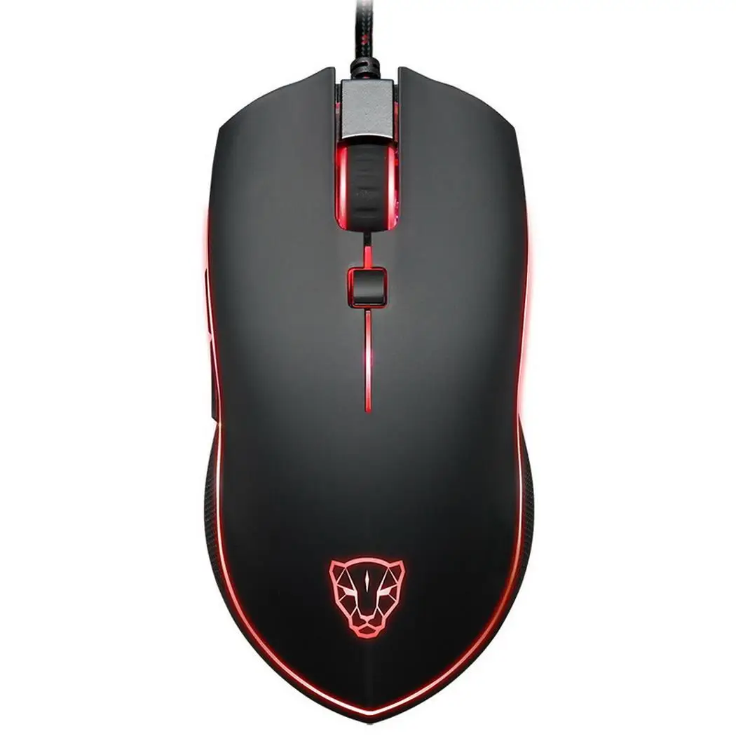

4000 DPI USB Wired Gaming Mouse 7 modes RGB Backlit 6 Button Optical LED Black Lights For Laptop Computer