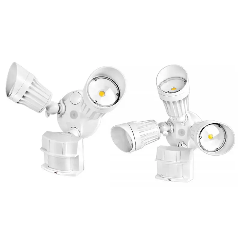 

AC100-130V American Style 2 Heads 36W / 3 Heads 54W COB LED Human Body Induction Safety Lamp Flood Light for Garage Corridors