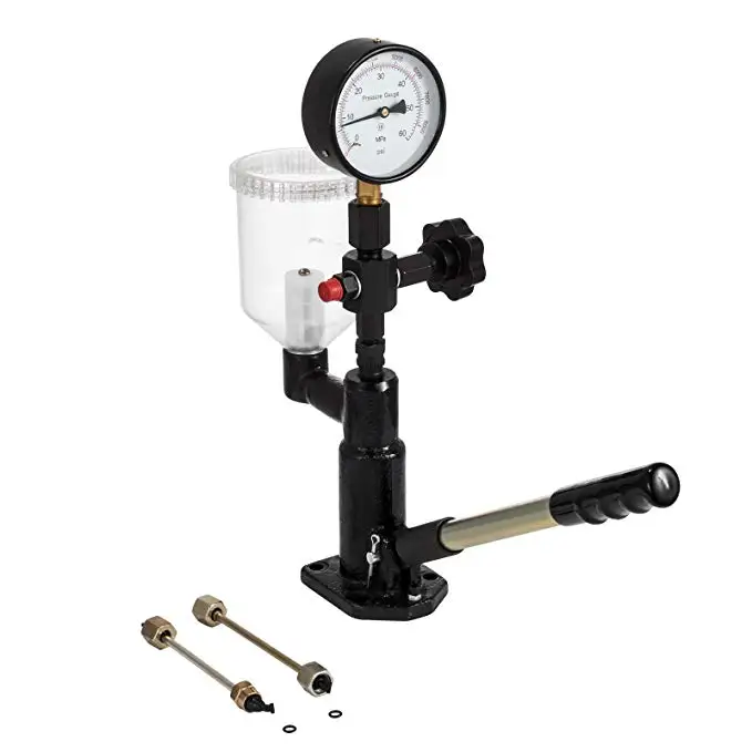 

Fuel Test 400Bar/6000PSI Diesel Fuel Injector Tester with Dual Scale Gauge to Adjust Injector Nozzle Pressure and Testing