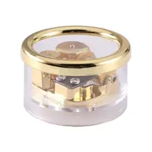 Акриловая круглая прозрачная заводная Музыкальная шкатулка, игрушка DIY, игрушки для детей, подарки на день рождения