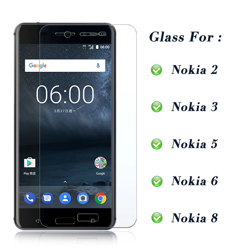 Для nokia 9 Защитное стекло для 5 3 6 8 закаленное защитное экрана nokia5 2017 nokia3 защита