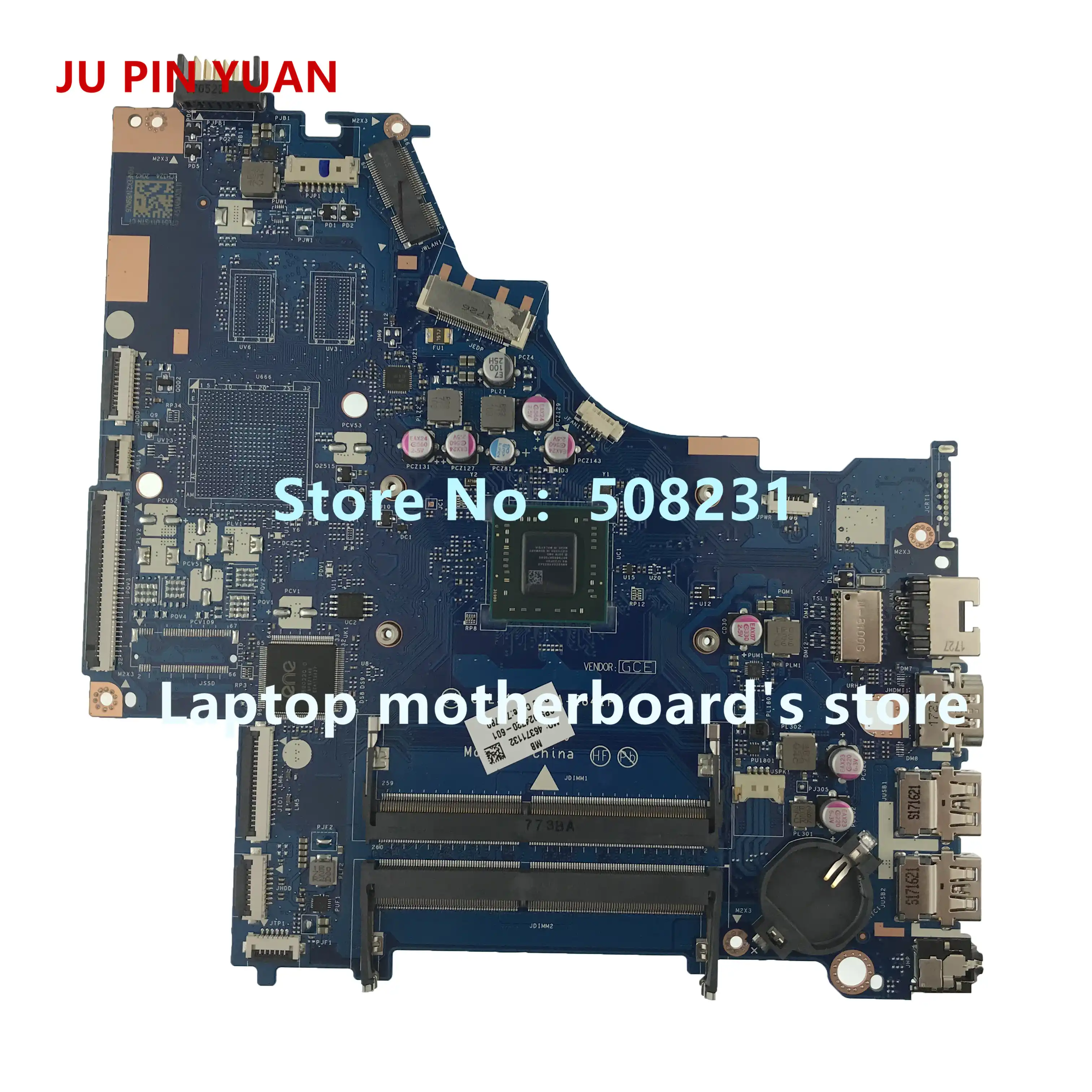 Материнская плата JU PIN YUAN материнская для ноутбуков HP 15 bw bw066sa 924720 601 CTL51/53 с