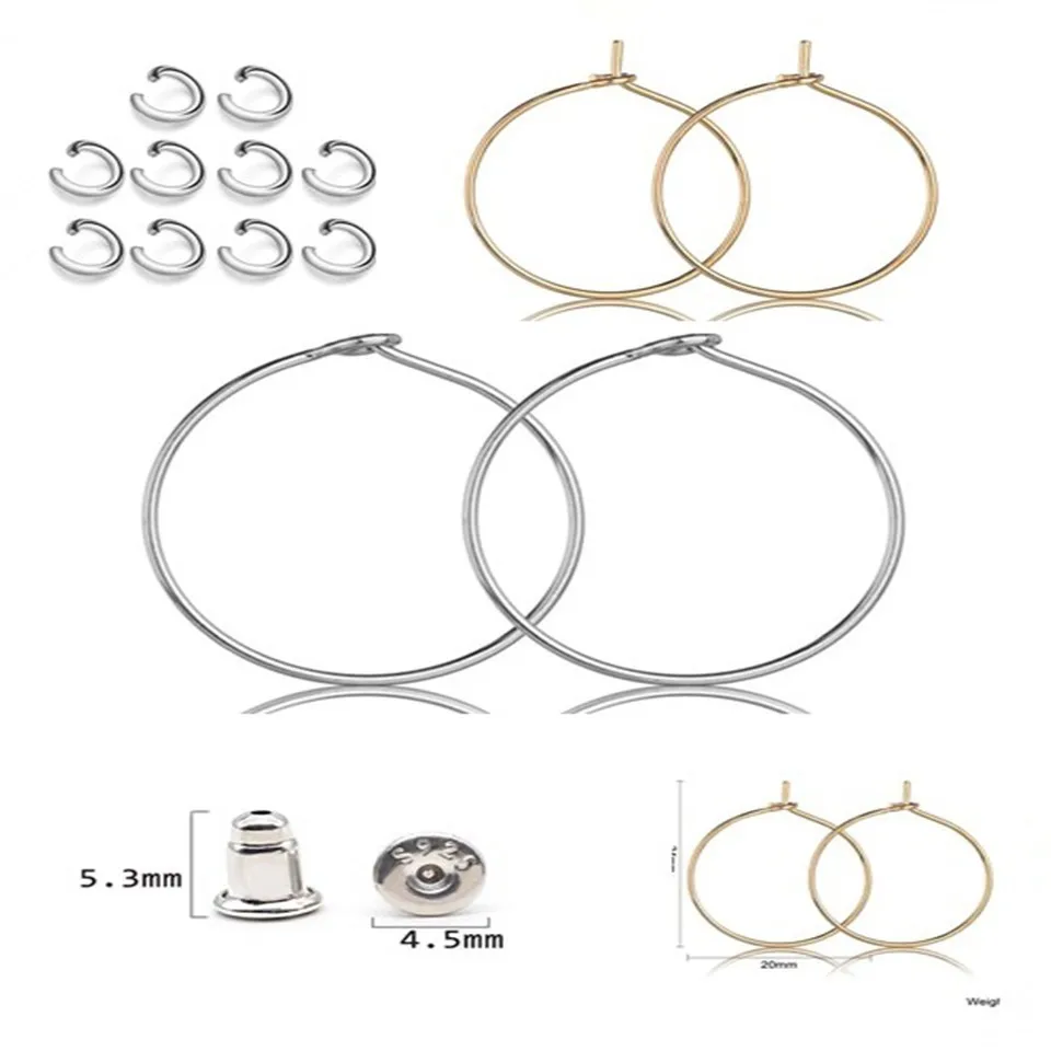 

Wholesale Women Earring Findings Jewelry Accessory Gold Sliver Iron Custom Hook Findings Men Fashion Jewelry 10pcs/Bag