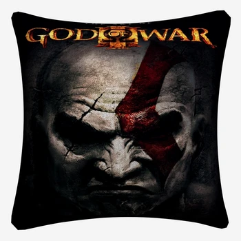 

God Of War Video Game Figure Decorative Cotton Linen Cushion Cover 45x45cm For Sofa Chair Throw Pillow Case Home Decor Almofada