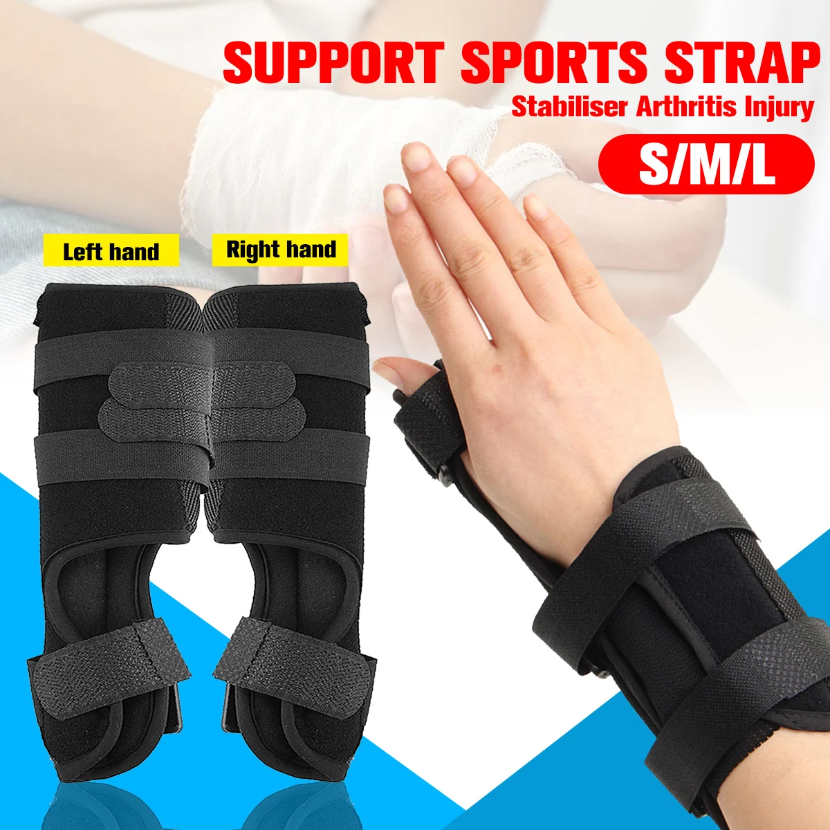 

Thumb Spica Wrist Splint Brace Wrist Support Wristband Sport Strap Stabiliser Arthritis Injury Carpal Tunnel Syndrom