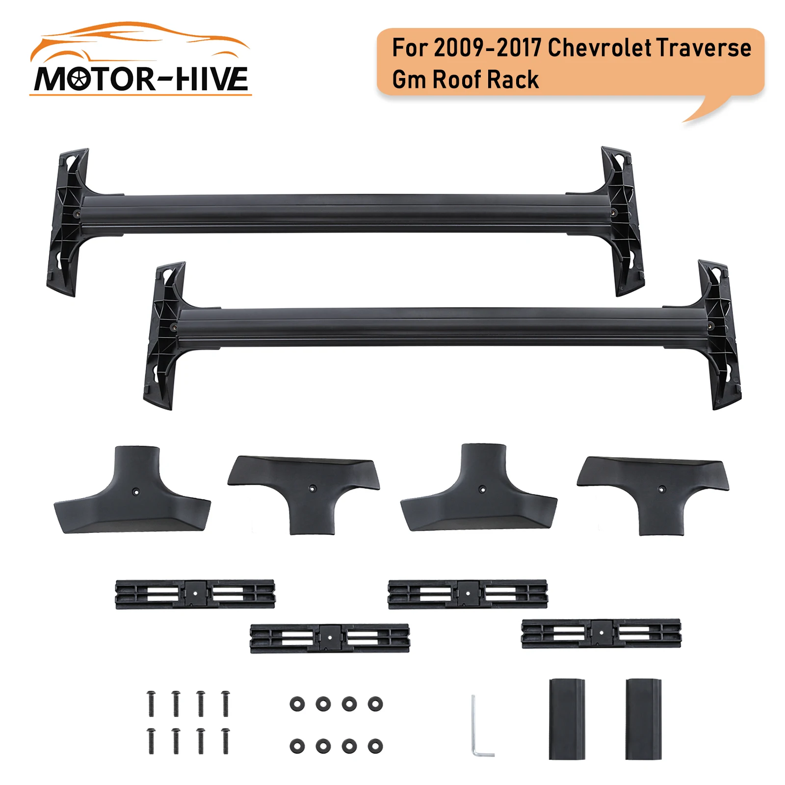 

For 2009-2017 Chevrolet Traverse GM Roof Rack Cross Bars Kayak Carrier US
