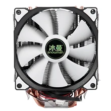 Снеговик 4PIN Процессор кулер 6 тепловым стержнем heat pipe двойные вентиляторы охлаждения 12 см вентилятор LGA775 1151 115×1366 Поддержка процессоров Intel AMD