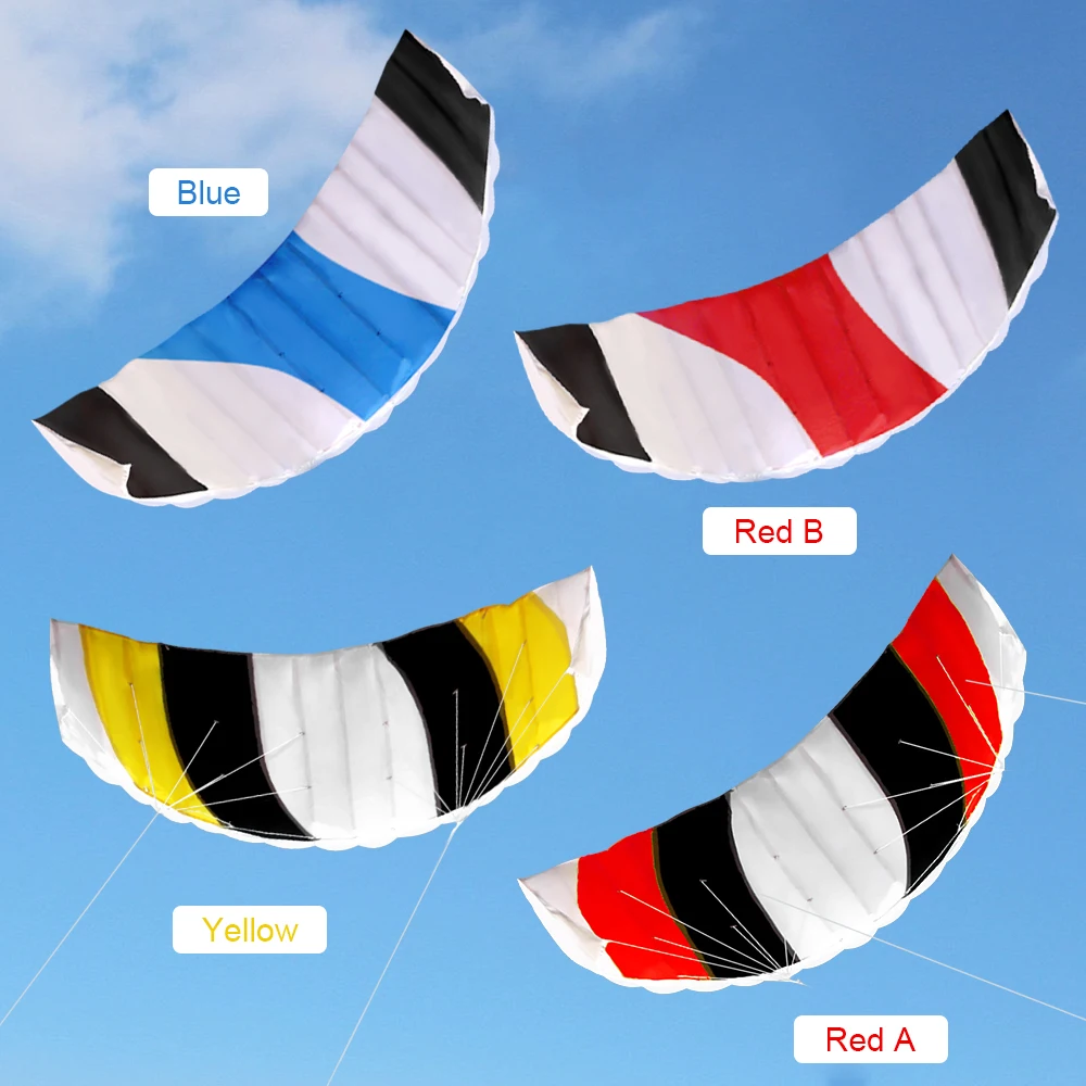 140x55cm 4 Colors Parafoil Parachute Beach Kite Easy to Fly Frameless