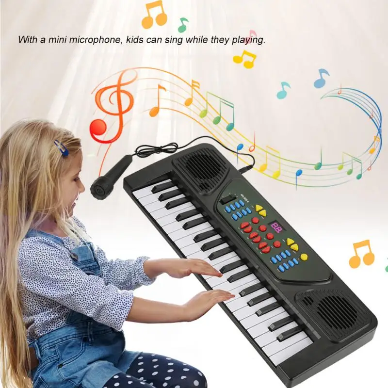 

Kids Electronic Piano Toy with Microphone 37 Educational Music board Sticker Digital Board Piano Musical Instrument