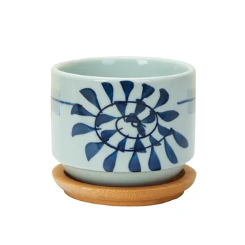

1pc Succulent Planter Cute Sturdy Painted Ceramic Flower Pot Succulent Pot for Dormitory Home Hotel