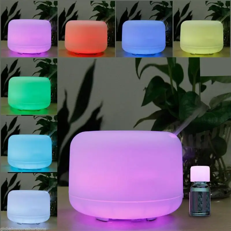 

500ML Ultrasonic Humidifier Air Humidifier Timer Ionizer Essential Oil Aroma Diffuser Mist Maker Air Purifier LED Light for Home