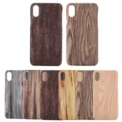 Высокое качество Ретро ультратонких древесина полиуретан зерна Жесткий PC чехол для телефона защитная крышка для iPhone X Лидер продаж, для