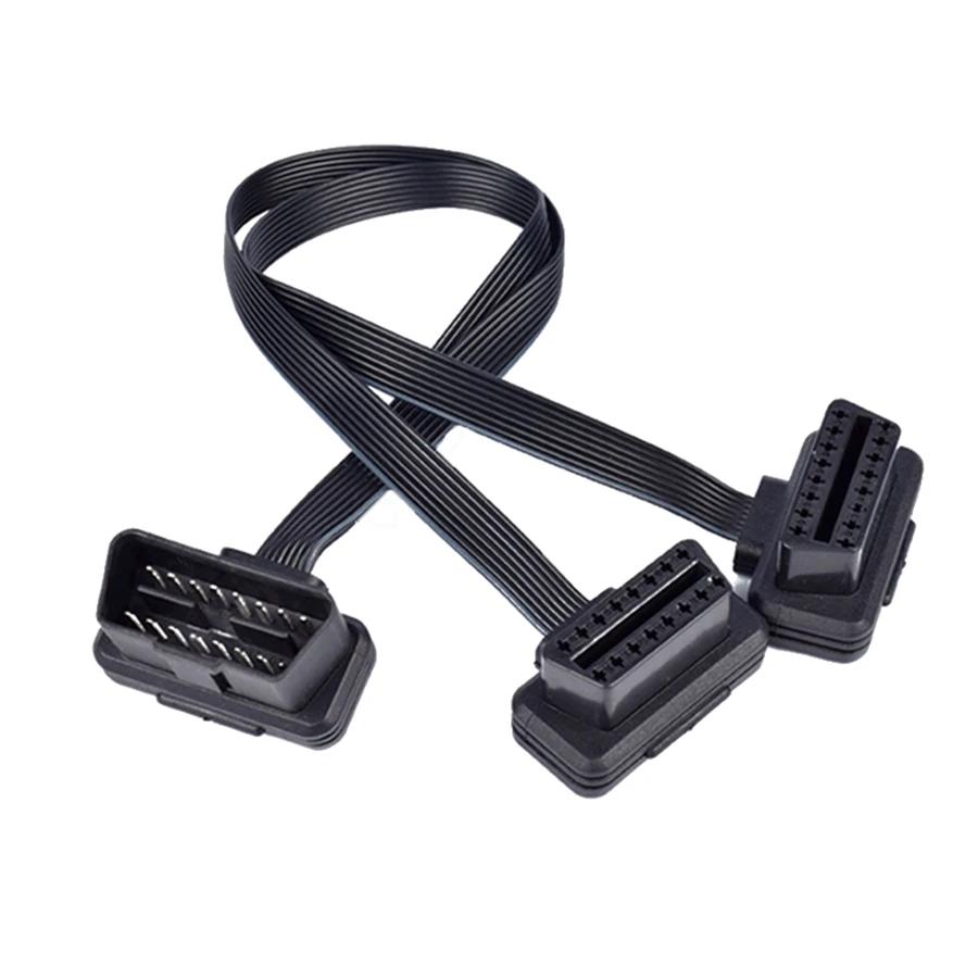 16 Pin ELM327 Мужской Двойной Женский Y 16Pin OBD 2 удлинитель для головок OBD2 OBDII контактный