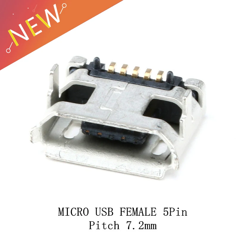 100 шт. разъемы Micro USB 5P 7 2 мм | Обустройство дома