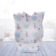 10 шт./лот, одноразовые милые детские Мультяшные нагрудники с принтом для новорожденных девочек и мальчиков, портативные дорожные нагрудники