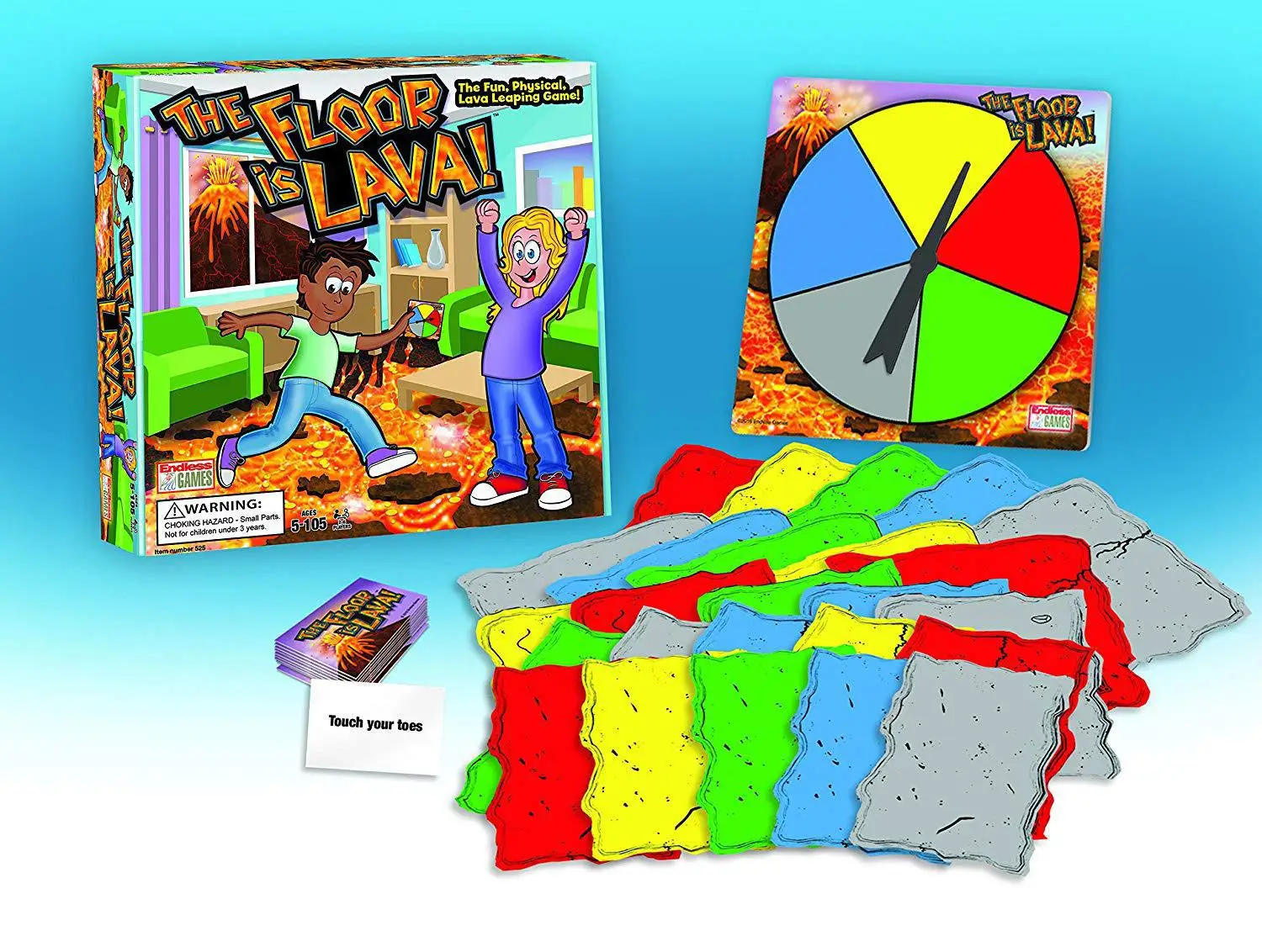 

Fun Board Game The Floor is Lava Family Interactive Kids Adults Colored Foam Mat Cards Game Card Children's educational toy