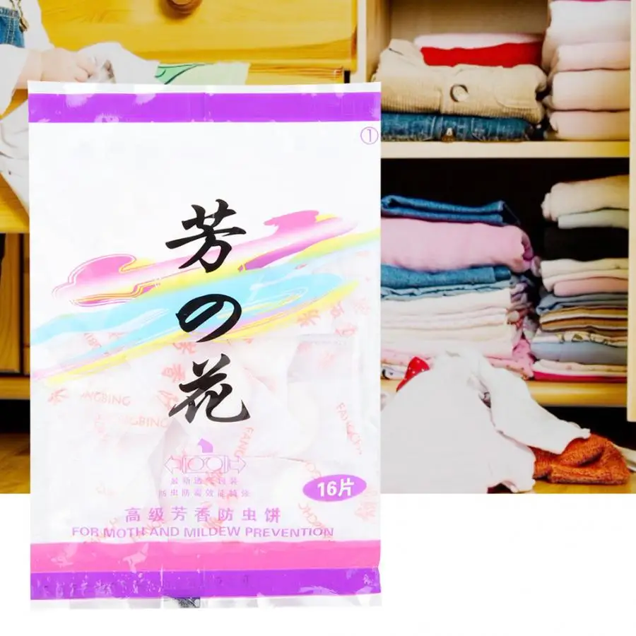 Home Closet Wardrobe Mothproof 16pcs Mould Proof Mothballs Anti