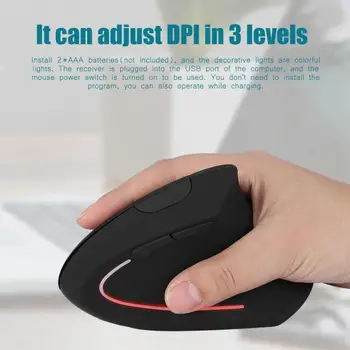 

Five generations of Left-Handed 2.4GHz Wireless USB Ergonomic Vertical Optical Mouse For PC Computer Laptop