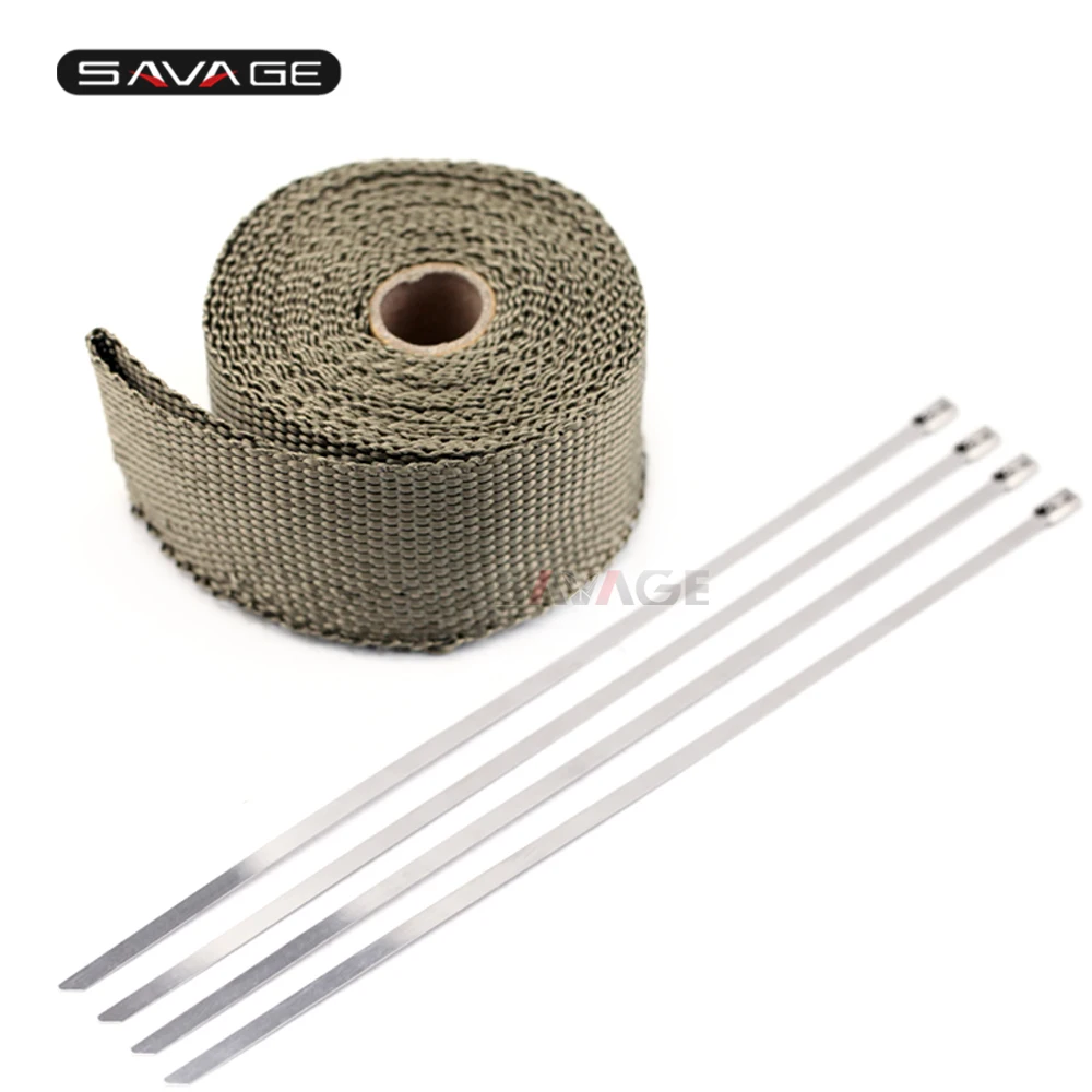 

Exhaust Header Manifold Pipe Wrap Tape For Suzuki Drz400 E/sm/s 2000-2019 Dr-z 400 Motorcycle Accessories 2"x5m Fireproof Cloth