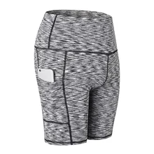 Профессиональные беговые Фитнес Леггинсы для фитнеса плотные брюки спортивная одежда фитнес женские спортивные брюки для занятий йогой боковые карманы Короткие