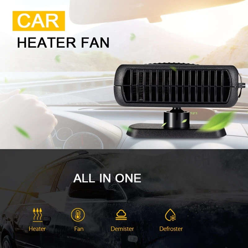 DC 12V 150W Car Parking Heater Electric Heating Cooling 2 in 1 Fan Portable Auto Dryer Heated