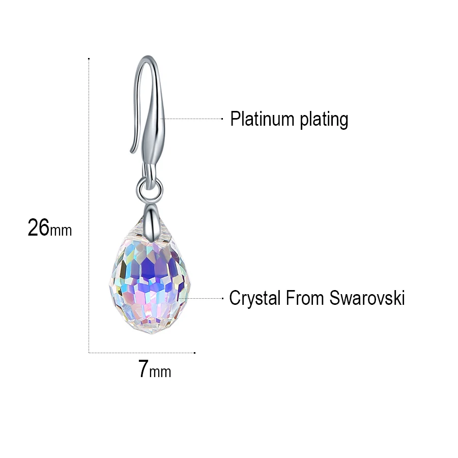 Malanda, новинка, модный набор с круглыми кристаллами Swarovski, ожерелье, висячие серьги для женщин, ювелирный набор, для свадебной вечеринки, подарок для девушек