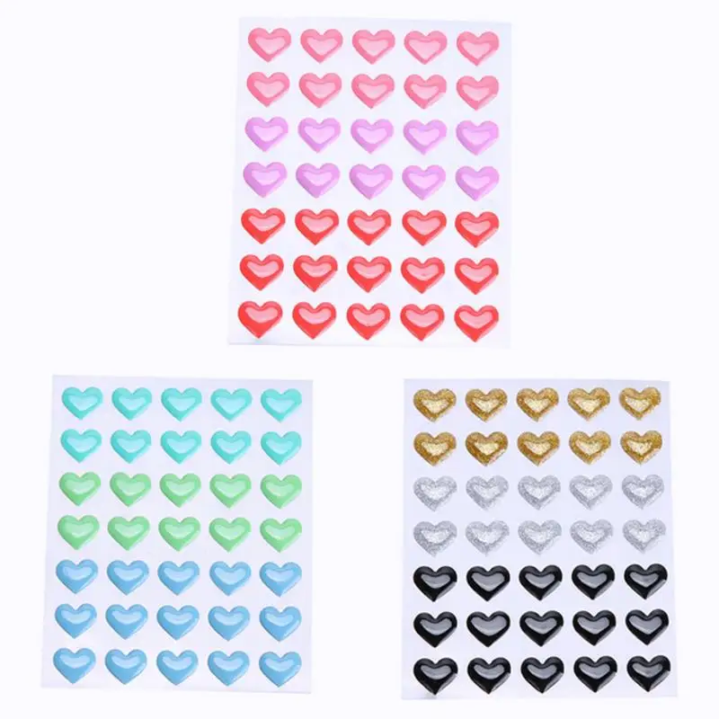 

DIY Colorful Heart Self- adhesive Enamel Dots Resin Sticker for Scrapbooking/ DIY Crafts Card Making Decoration Sugar Sprinkles
