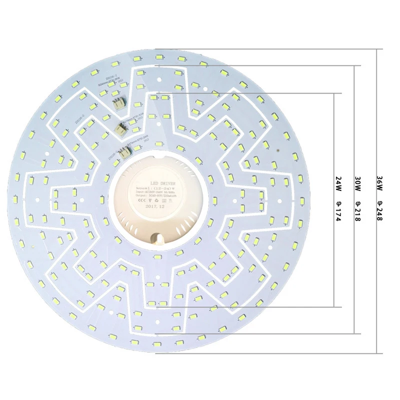 Свет лампы пластины с драйвером Home Decor Pro часть 30/36 W Светодиодный модные Стиль