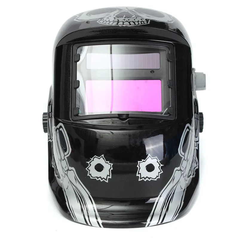 

Auto Darkening Welding TIG MIG Welders Lens Mask Skull-With-Gun Solar Welding Mask Helmet Electric Welding Helmets
