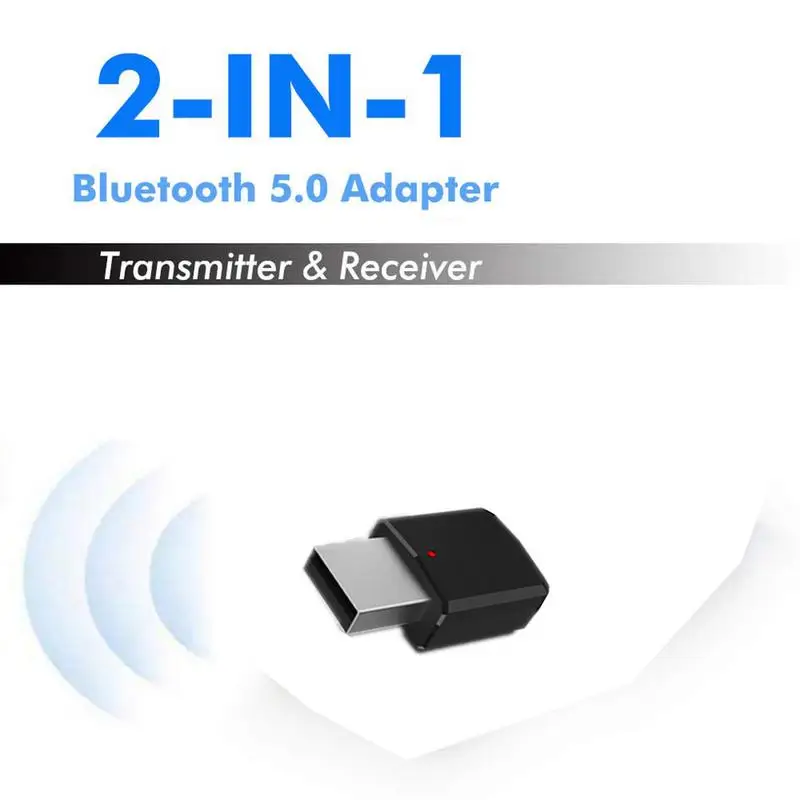 

USB Wireless Bluetooth5.0 Transmitter Receiver 2-in-1 Wireless AUX Audio Adapter
