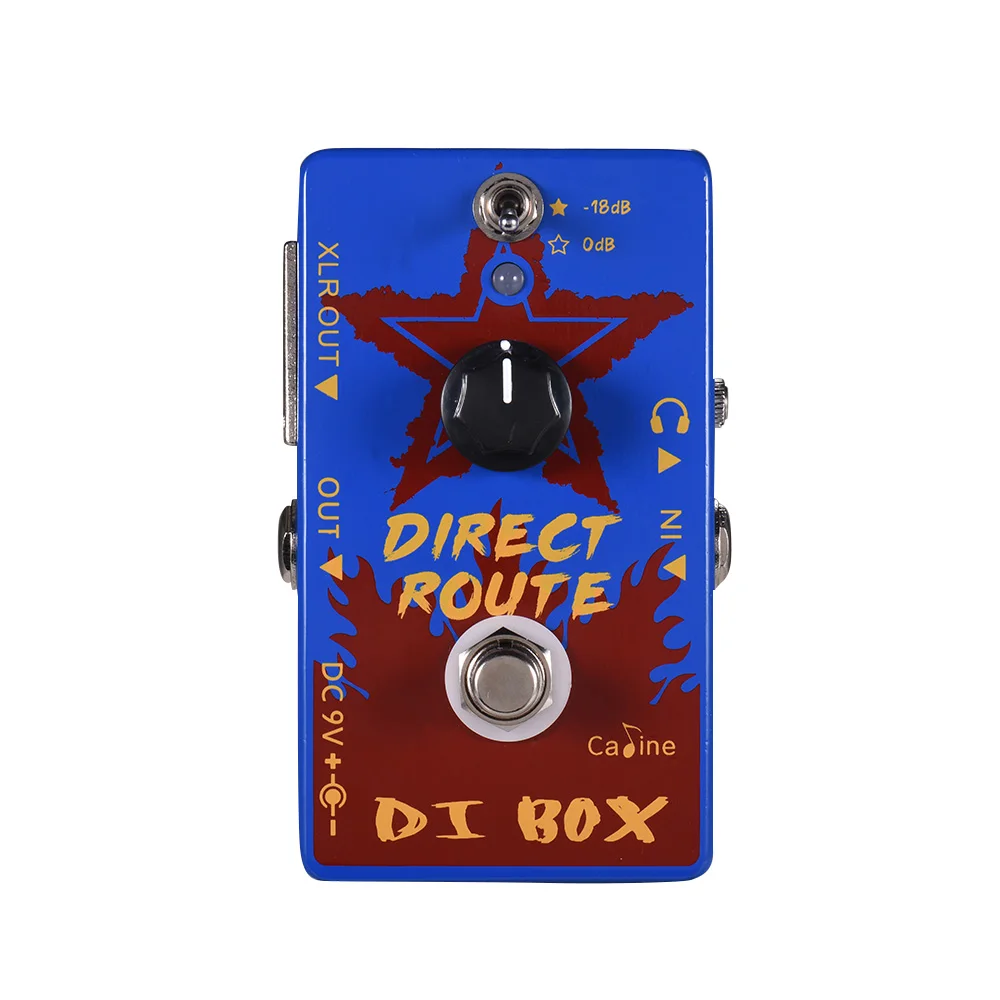 

Caline CP-64 Direct Route Blue DI Box Electric Guitar Effects Pedals Headphone DI Amp Portable Acoustic Guitar Pedal