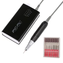 Новая машинка для маникюра перезаряжаемая электрическая фреза для ногтей Электрический маникюр ногтей полировщик набор опционально вилка Европа/США