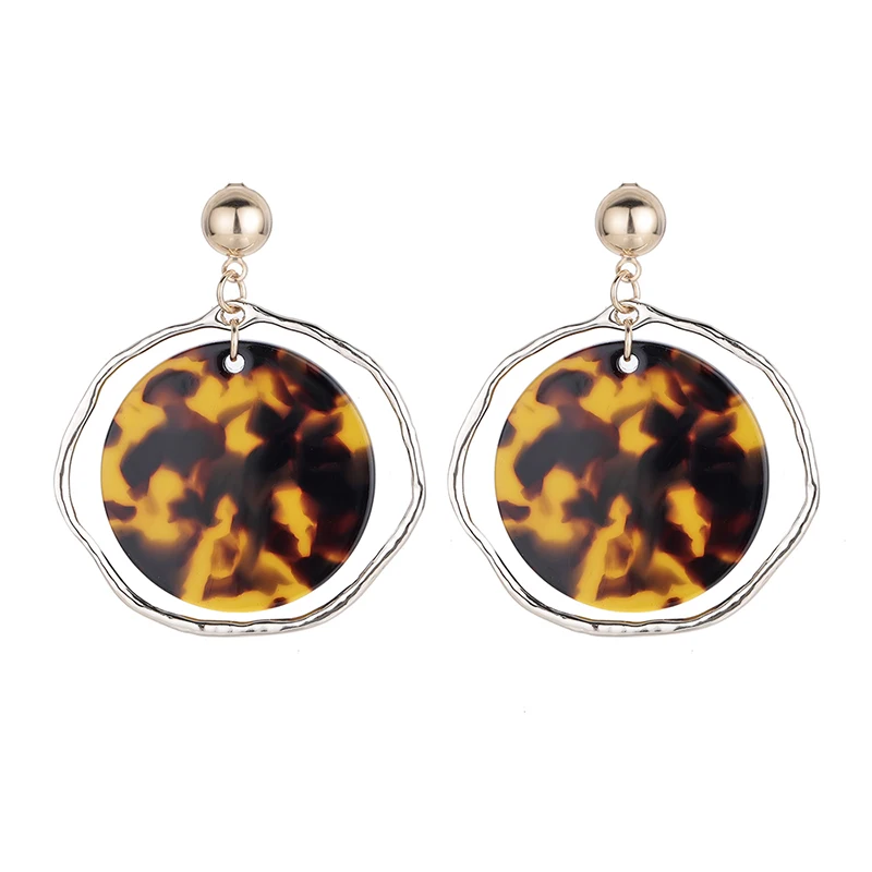 

Pendientes Aretes Real Lbxzl Shape Acrylic Earrings For Women Colorful Tropical Leaves Drop Earings Fashion Jewelry