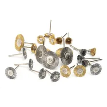 24 шт. мини-проволочная кисть латунные щетки чашки колесо для мясорубки или дрель удалить заусенцы ржавчины пыли удалить оксид Слои покрытие