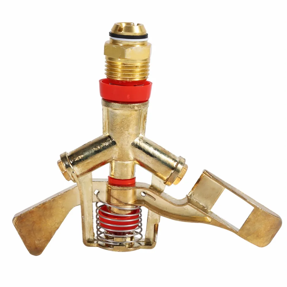 1/2in Brass Rocker Arm Water Sprinkler 360 Degree Automatic Mist Spray Nozzle Garden Lawn Irrigation Watering Sprinkler garden sprinkler,irrigation sprinklers,garden irrigation nozzle,garden sprayer nozzles
