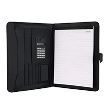 Многофункциональный А4 Размер PU Кожа Папка для Конференции Футляр для документов Органайзер сумка портфель с калькулятор для бизнеса офиса