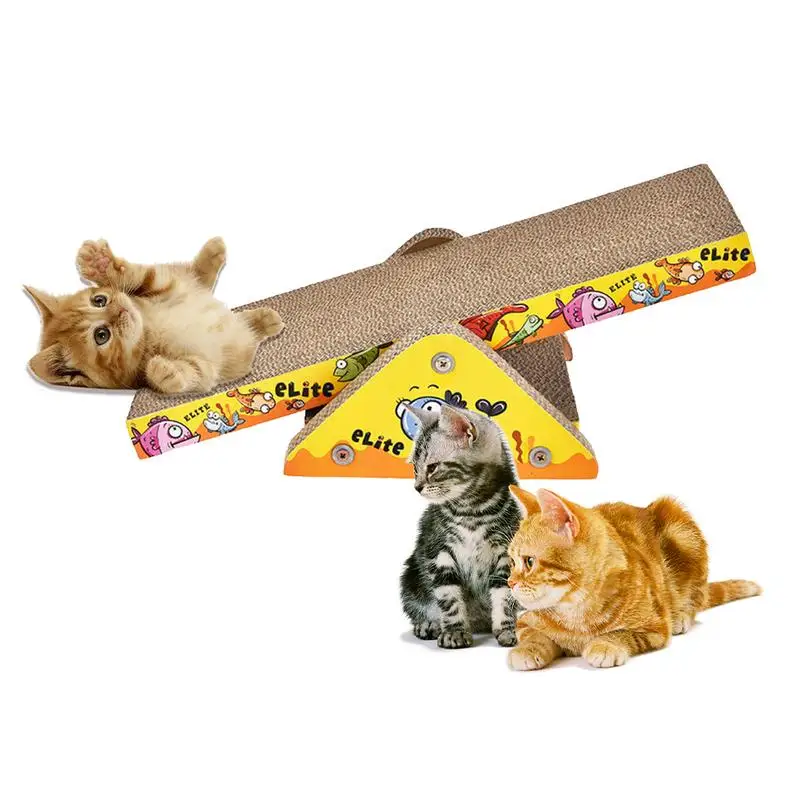 Teeter-board из гофрированной бумаги для кота царапина доска для кошки игрушка Seesaw доска забавная игрушечная кошка бумага высокой плотности Экологически чистая