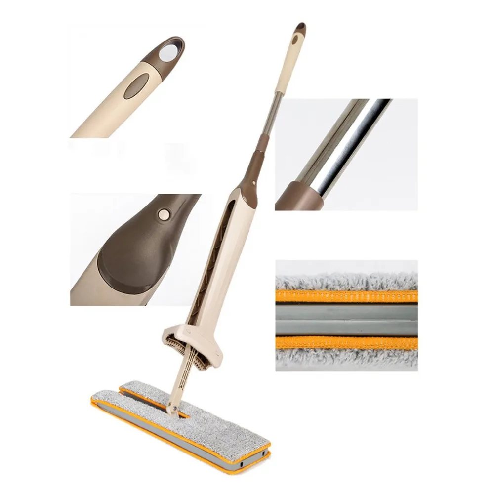 

360 Degree Double Sided Flat Lazy Mop 360 Degrees Cleaning Mop Self-Wringing Flipping with 2pcs Microfiber Replace Cloth