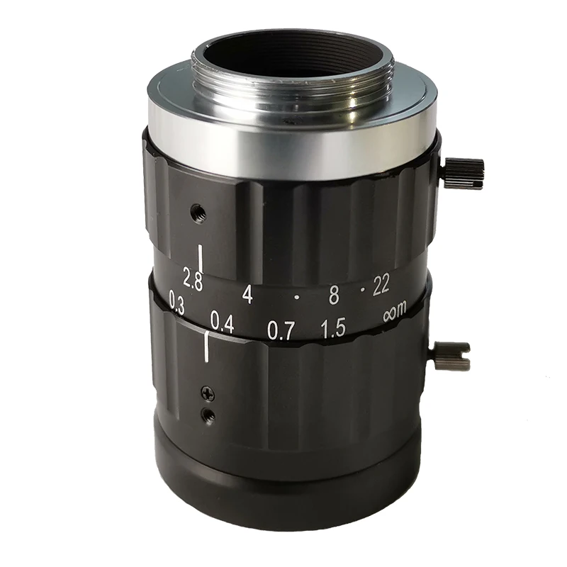 20-мегапиксельная 50 мм 1," F2.8 его/FA низким уровнем искажений объектив с фиксированным фокусным расстоянием C крепление промышленной камеры ручной диафрагмой Объективы для видеонаблюдения