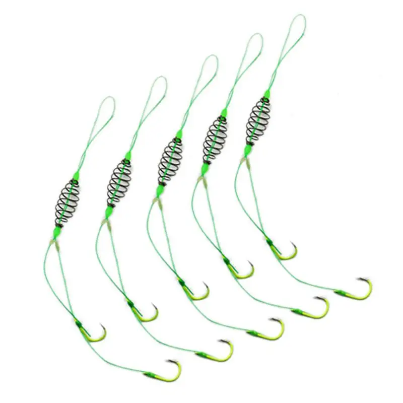 

5PCS/Lot Subline Double Hooks Set Fishing Hook Barbe Two-Line Hooks High Carbon Steel Sharp Explosion Fishing Hooks