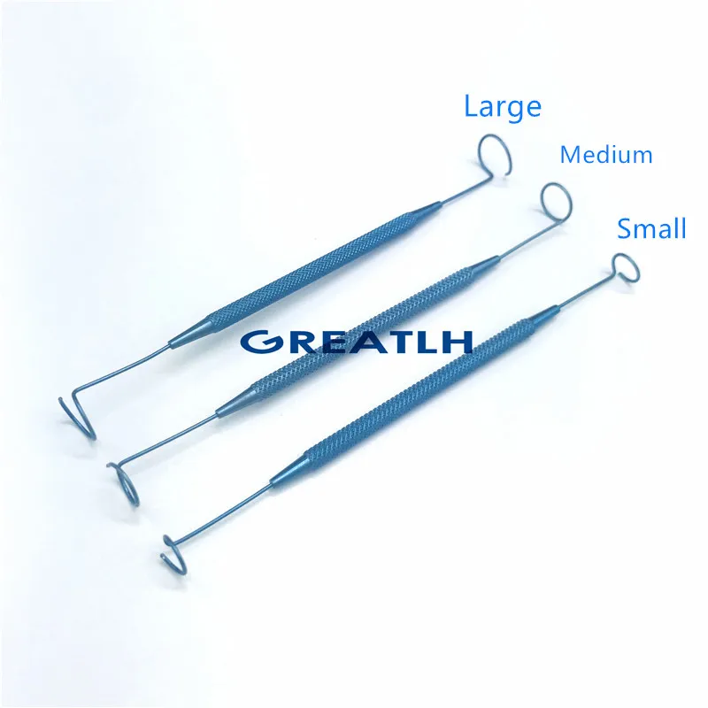 

Titanium double ended pigtail ophthalmic probe eye surgical instruments
