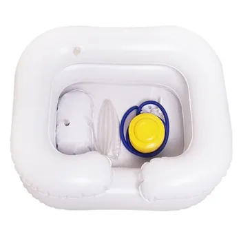

Disabled Inflatable Elderly Care Hair Washing Basin Assistive Aid PVC Shampoo Tray In Bed Hairdressing With Drain Tube #1212