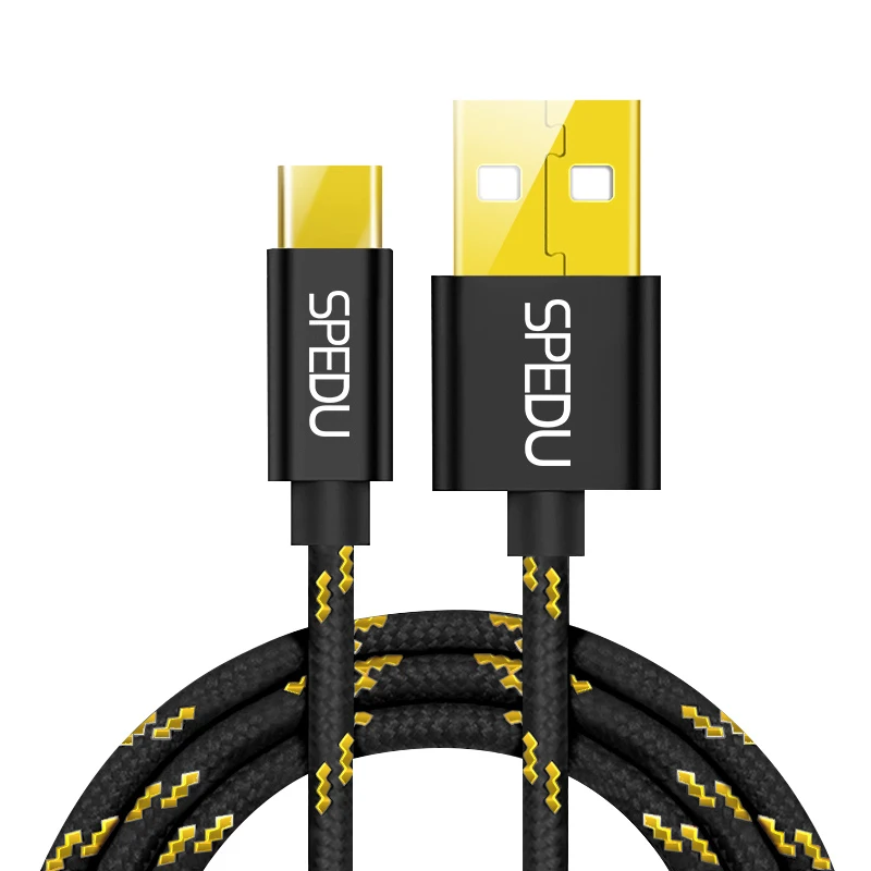 SPEDU USB نوع C كابل ل xiaomi redmi note 7 USB-C الهاتف المحمول سريع شحن نوع-C كابل لسامسونج غالاكسي s9 S8 زائد