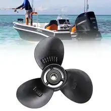 58100-93733-019 9 1/4x10 лодочный подвесной Пропеллер для Suzuki 8-20HP алюминиевый сплав Черный 3 лезвия 10 сплайн зубья R вращение