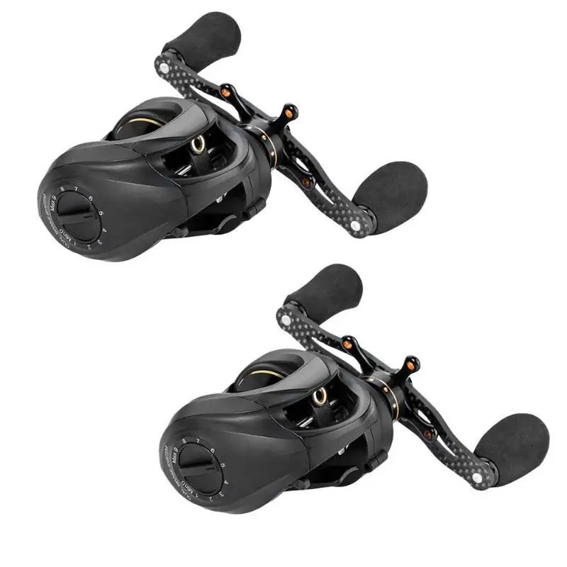 

Carbon Baitcasting Fishing Reel Water Drop 13+1BB Magnetic Fishing Wheel