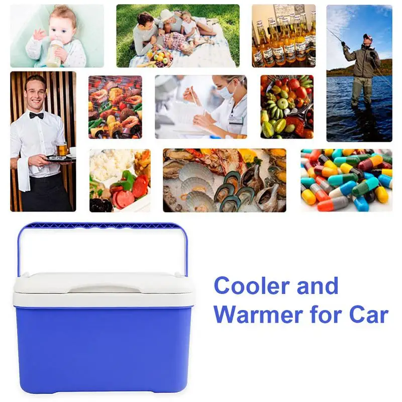 Dual-Use 6L Home Car Use Refrigerators Cooler & Warmer Car Mini Refrigerators Cooling Warm Box Fridge for Camping Fishing