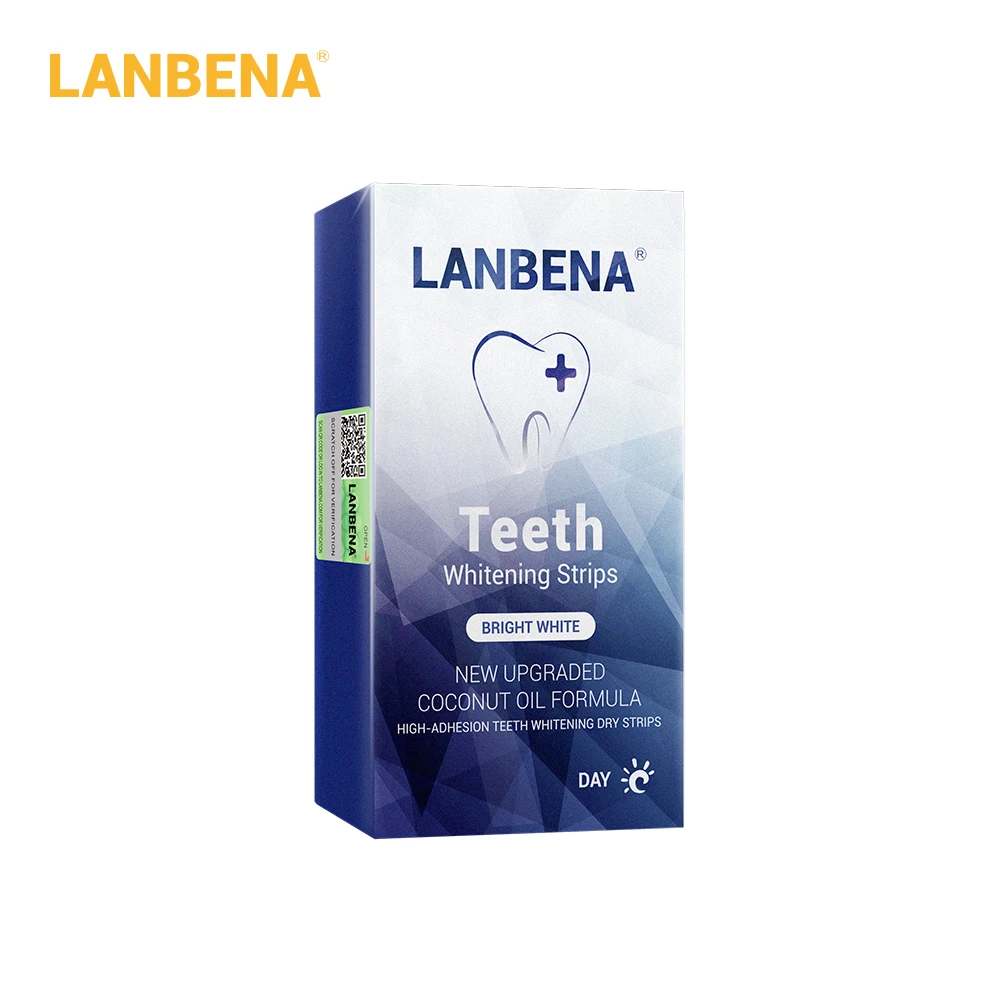 

Lanbena Teeth Whitening Strips Daily Use Oral Hygiene Teeth Veneers White Strips Removes Plaque Stains Easy Carry 7 Pairs / Box